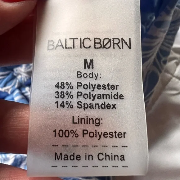 Baltic Born Blue and White Stylish One Piece Swimsuit - Picture 3 of 3